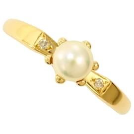 Perlen-Diamant-Ring Au750 - Autre Marque