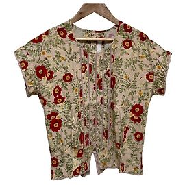 Autre Marque PINK HOUSE Bluse mit Blumenprint und Spitze