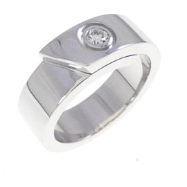 Cartier Anniversary 750 White Gold Diamond Ring Size 7 Ring