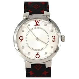 Louis Vuitton Tambour Monogramm Edelstahl Quarz
