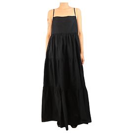 Autre Marque Schwarzes Maxikleid mit Spaghettiträgern - Größe UK 14