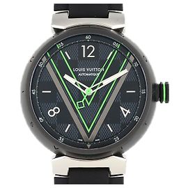 Louis Vuitton Tambour Armbanduhr aus Edelstahl
