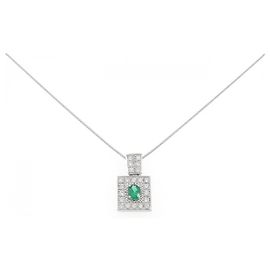 Autre Marque Collar de esmeralda y diamante PT900 PT850