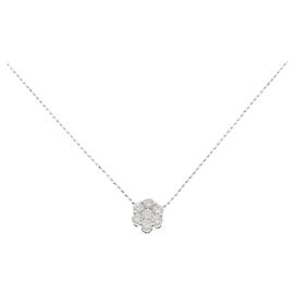 Autre Marque Collana in oro bianco Au750 e diamanti