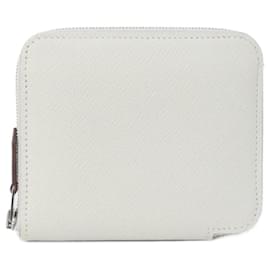Hermès Portefeuille Hermes MORS & CO en soie et cuir Epsom compact