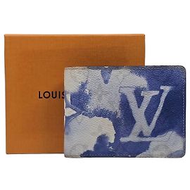 Louis Vuitton Watercolor Blue Monogram Multiple Wallet Bifold