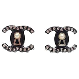 Orecchini Black Pearl Crystal Lock CC - Chanel