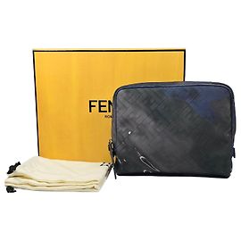 Fendi Pochette in jacquard FF con logo multi
