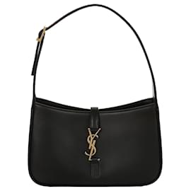 Saint Laurent Borsa hobo a tracolla in pelle liscia con monogramma