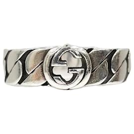 Breiter silberner Ring mit Ineinandergreifung - Gucci
