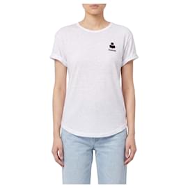 Isabel Marant Leinen T-Shirt mit Logo