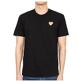 Kurzärmeliges T-Shirt mit goldenem Logo AX - Comme Des Garcons