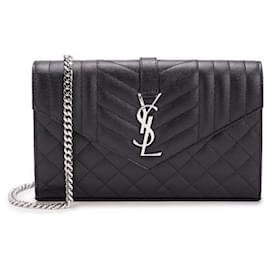 Saint Laurent Borsa a tracolla trapuntata con monogramma