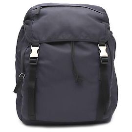 Prada Zaino unisex Tesuto Fabric One Pocket Silver Logo Flap