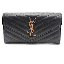 Monogram Cassandra Matelassé Long Wallet - Saint Laurent