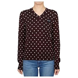Strickware für Damen mit schwarzem Punkt-Patch - Comme Des Garcons