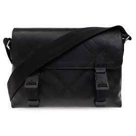 Burberry Borsa messenger con fibbia a quadri goffrata
