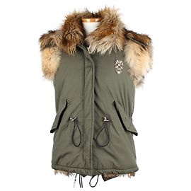 Philipp Plein Gilet utility in finta pelliccia XS