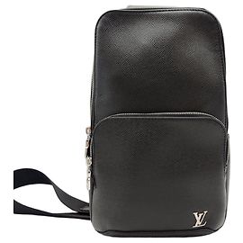 Louis Vuitton Taiga Avenue Slingback Black