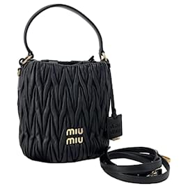 Borsa a secchiello, Borsa a tracolla, Nero - Miu Miu