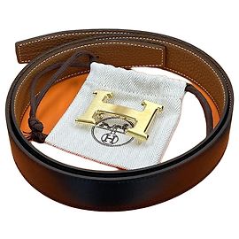 Hermès Reversible Belt Black/Gold Matte Finish