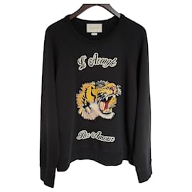 Gucci Felpa con ricamo tigre