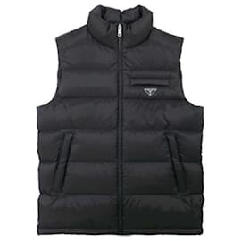 Triangle Logo Nylon Padding Vest Jacket - Prada