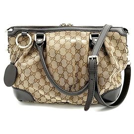 Gucci Bolso Tote y Bolso de Hombro en Jacquard