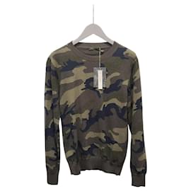 Rundgestrickter Cashmere-Pullover mit Camo-Studs - Valentino