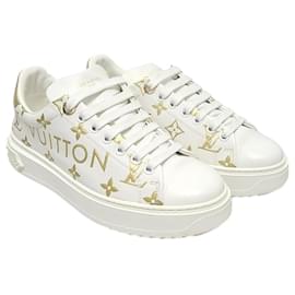 Louis Vuitton Sneakers Timeout con logo in lettere in oro bianco