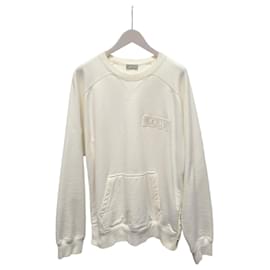 Sacai Sweatshirt aus cremefarbener Baumwolle mit Logo-Patch - Dior