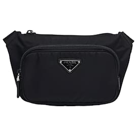 Prada Re-Nylon Saffiano Leder Schultertasche
