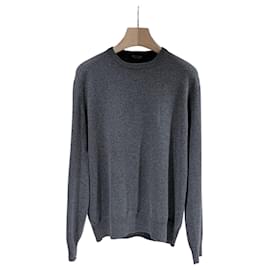 Baby Kaschmir Rundhals Strickpullover Grau - Loro Piana