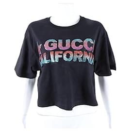 Gucci Pailletten Crop Kurzarm-Shirt