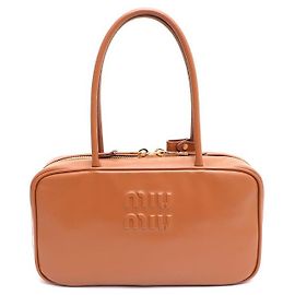 Miu Miu Leder-Tote-Bag mit Tragegriff und Schultertasche Größe Medium