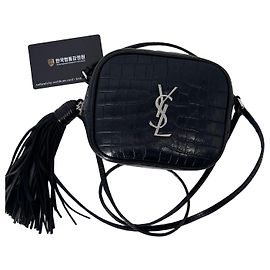 Saint Laurent Mini borsa a tracolla in pelle monogramma nera