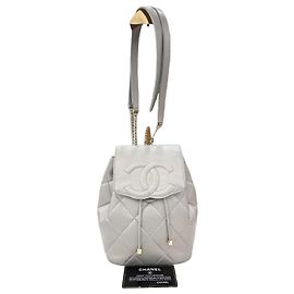 Chanel Season Rucksack aus Kalbsleder mit Klappe Silver Series