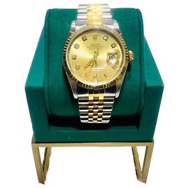 Rolex Orologio Datejust Oro Combi Diamanti da Uomo