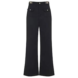 PANTALONES EN LANA DIAGONAL CON GOURMETTES - Céline
