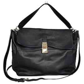 Borsa tote a spalla in pelle nera - Lanvin