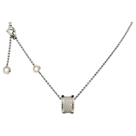 Bulgari Collana in oro bianco e diamanti pavé