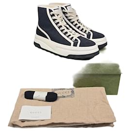 Gucci Sneakers alte in tela GG Tennis