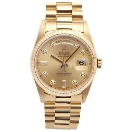 Rolex Day-Date Herrenuhr aus Gold Original Ten-Point Diamond