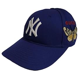 Gucci MLB Baseballkappe mit Blue Butterfly Stickerei