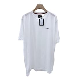 T-Shirt aus Baumwolle mit Rundhalsausschnitt und gesticktem Logo Weiß - Kiton