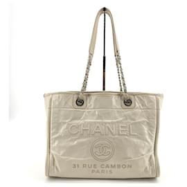 Leather Deauville Bag Shoulder Bag - Chanel