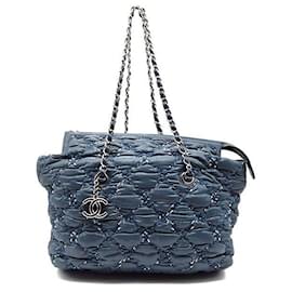 Chanel Borsa a tracolla in tweed bizantino Nylon Paris con cuciture a vista