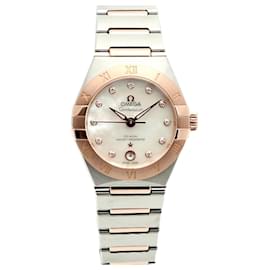 Omega Constellation Manhattan Kombi-Damenuhr Sedna Gold Automatik