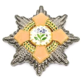 Spilla Medaglia a Fiore in Smalto Multicolore - Chanel