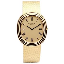 Patek Philippe Relógio de ouro masculino Golden Ellipse Jumbo Size clássico de coleção vintage